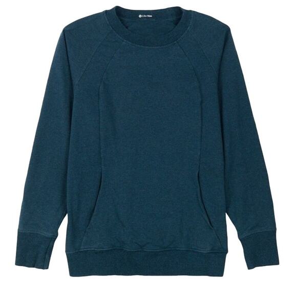 Lululemon Crewneck Sweatshirt Heathered Night Diver Size 10 - Picture 1 of 8